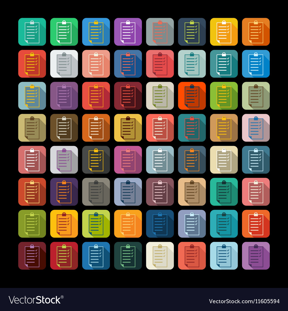 Flat design list