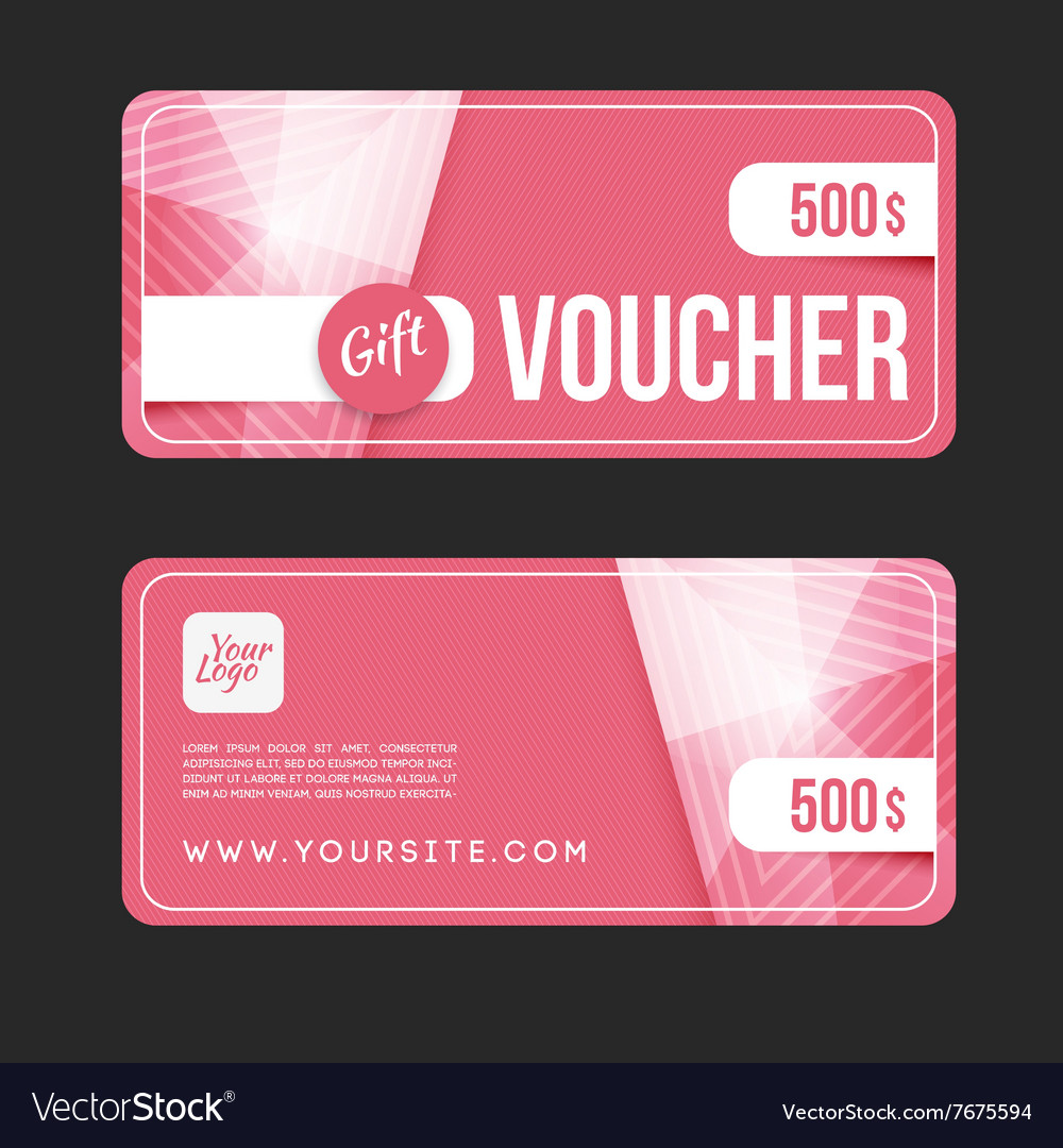 Gift voucher template set two cards design