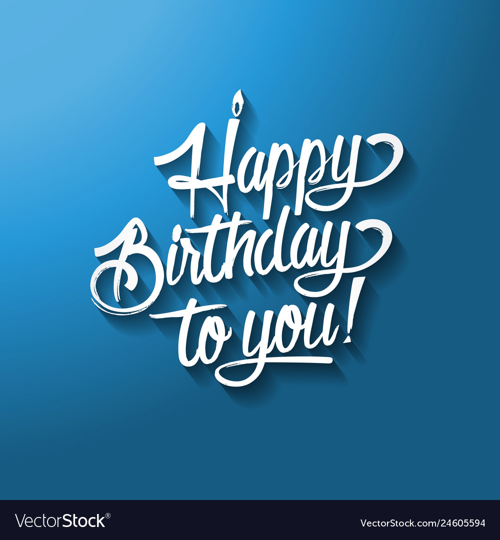 Happy birthday greeting lettering text Royalty Free Vector