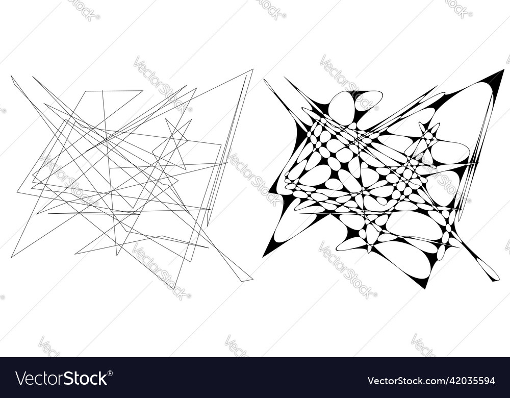 Matching pair of edgy geometric angular vector image Matching pair of edgy geometric angular