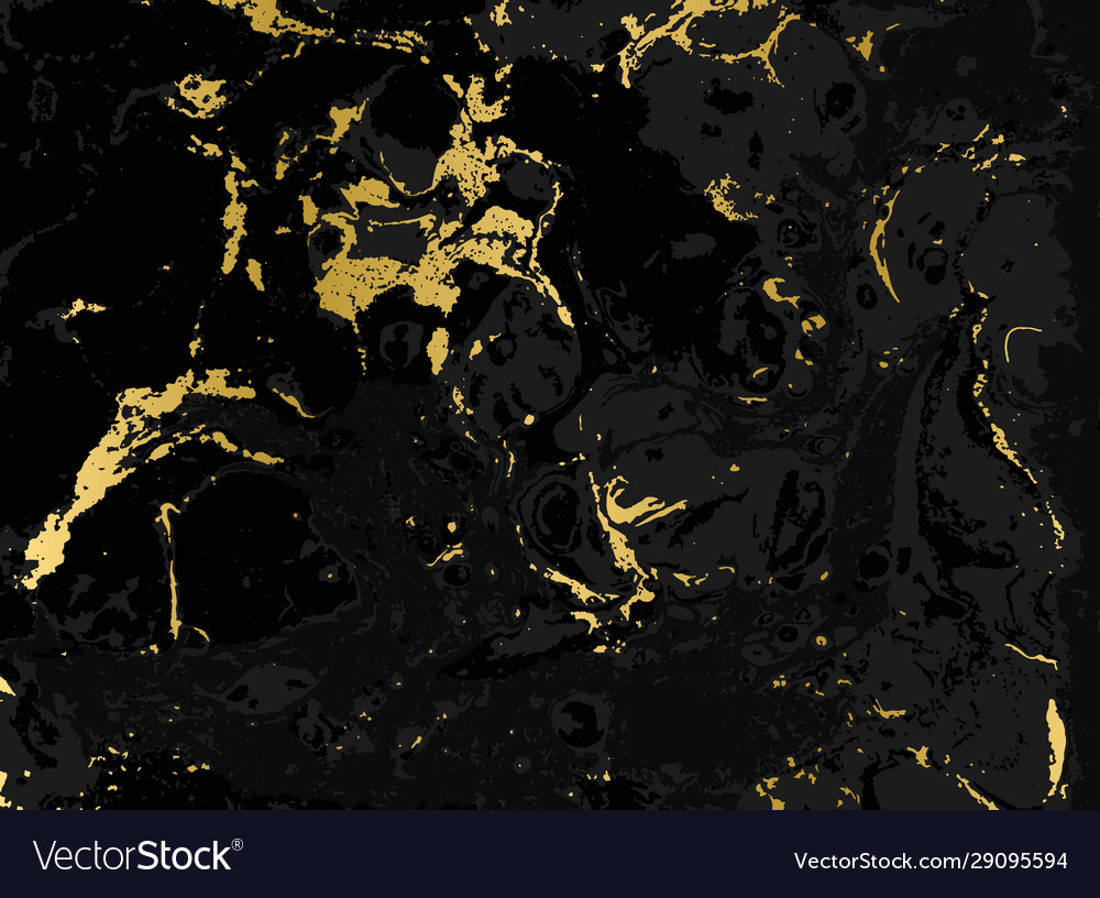 Minimalistic gold and black marble pattern agate