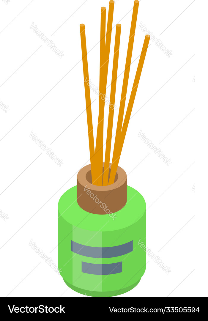 Mint sticks diffuser icon isometric style Vector Image