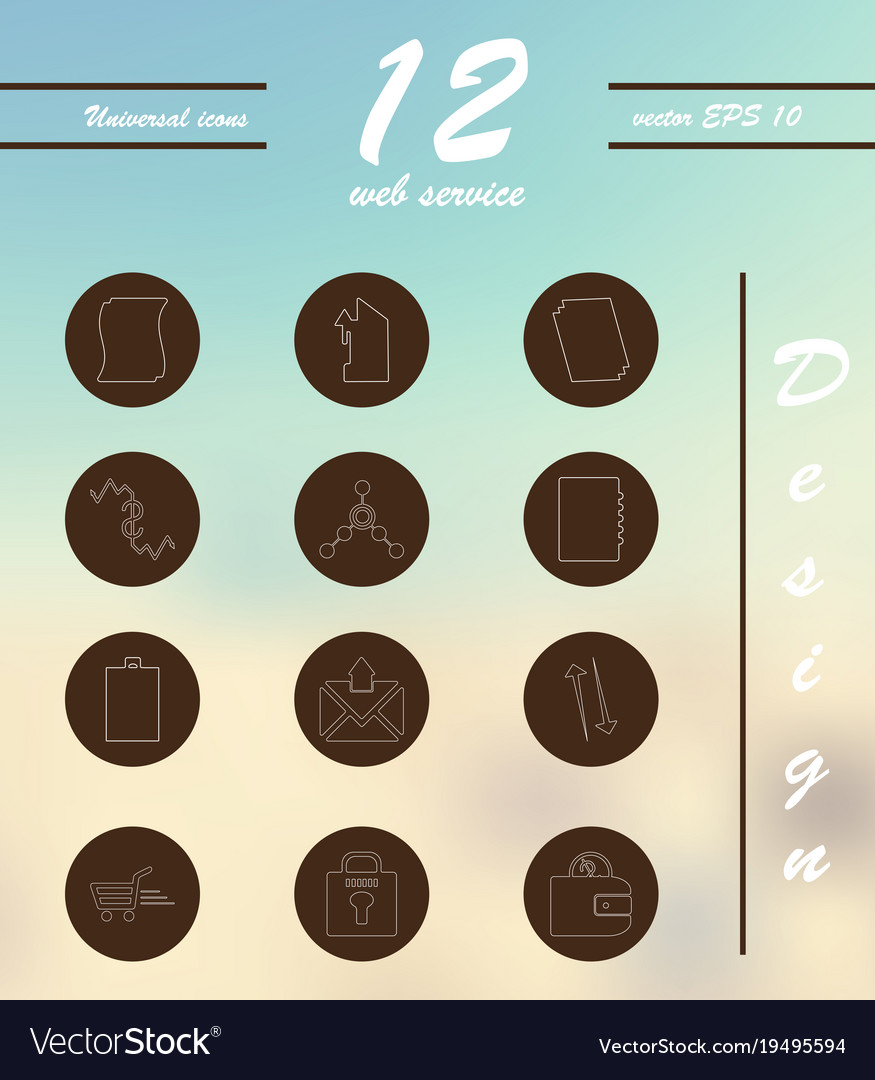 Service line icons set