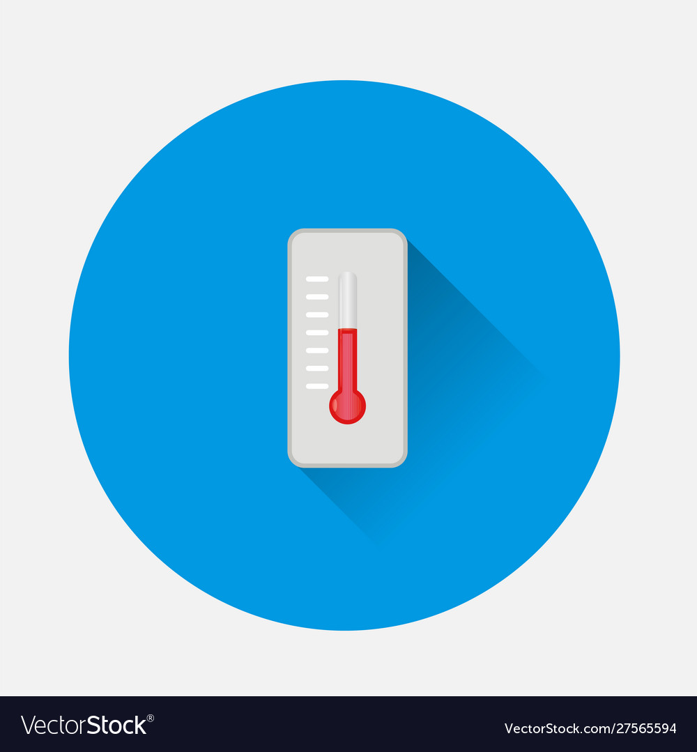 Thermometer meteorological red color vector image Thermometer meteorological red color