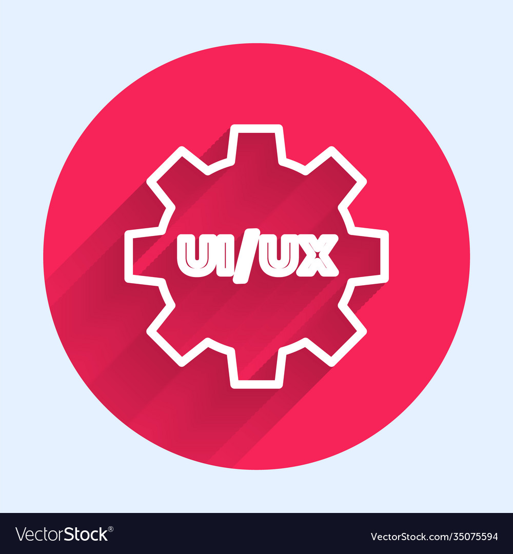 White line ui or ux design icon isolated with long vector image White line ui or ux design icon isolated with long