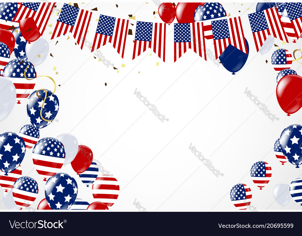 American president day background of stars flying