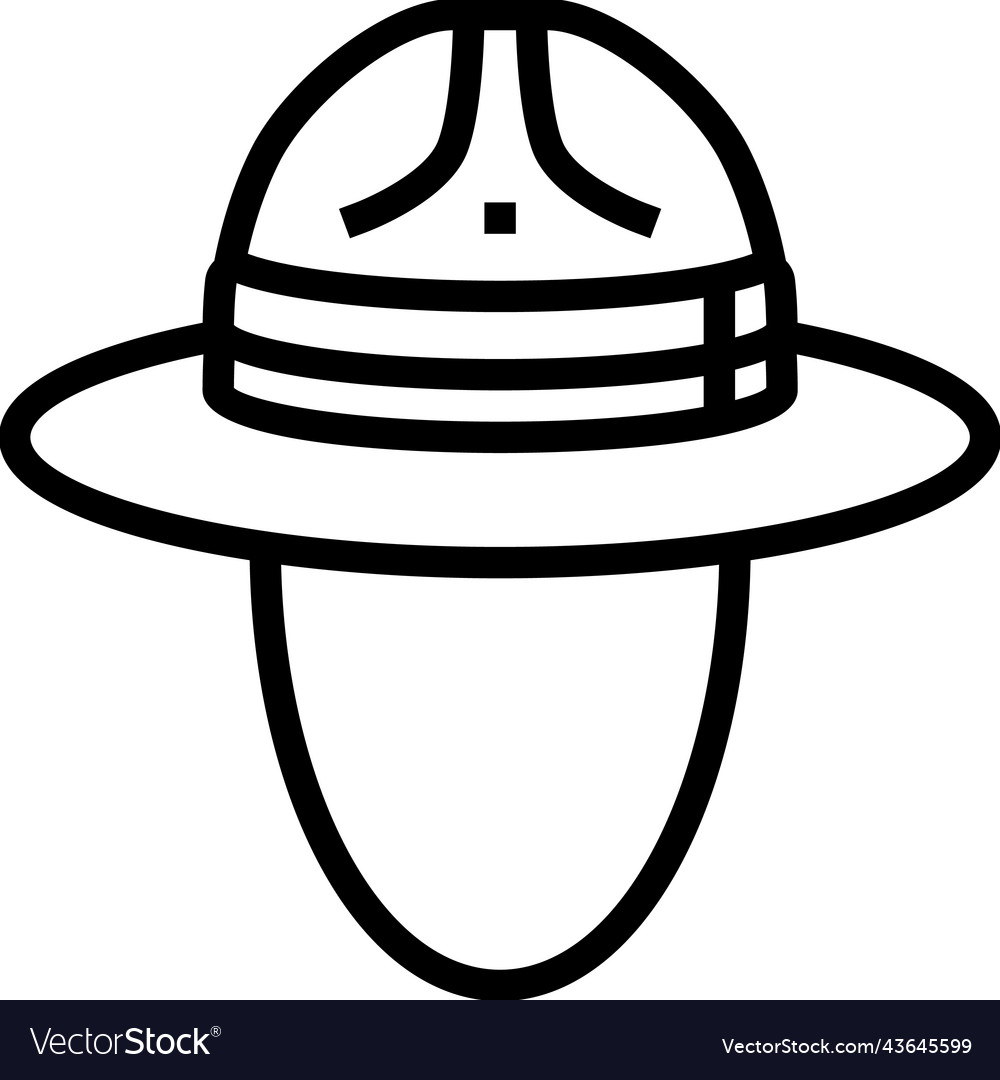 Campaign hat cap line icon Royalty Free Vector Image