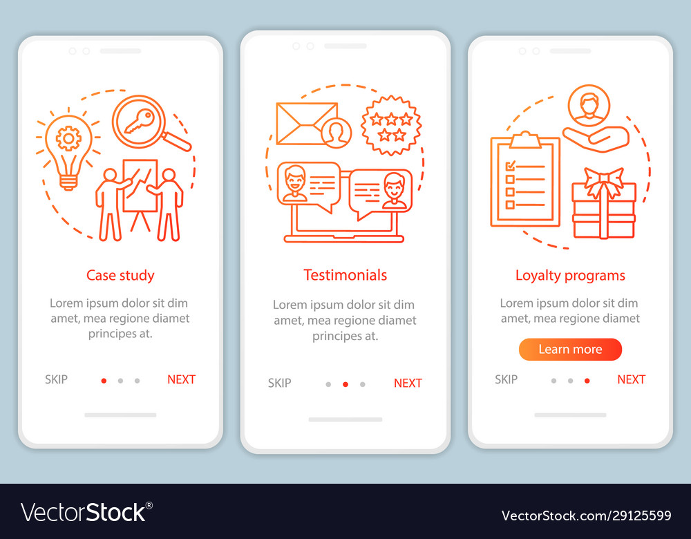 Decision making content orange onboarding mobile