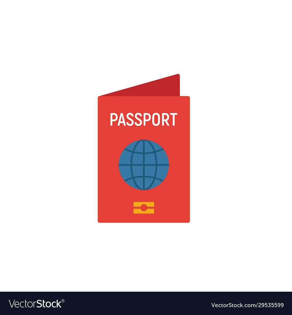 International passport icon simple element from vector image International passport icon simple element from