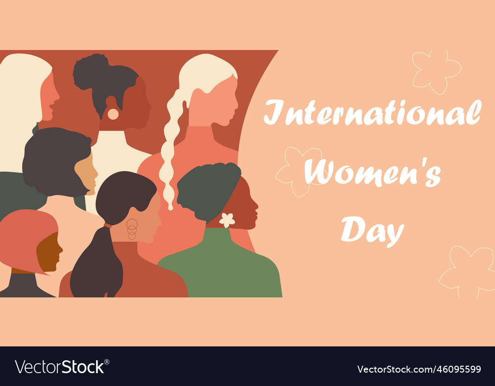 International womens day women Royalty Free Vector Image