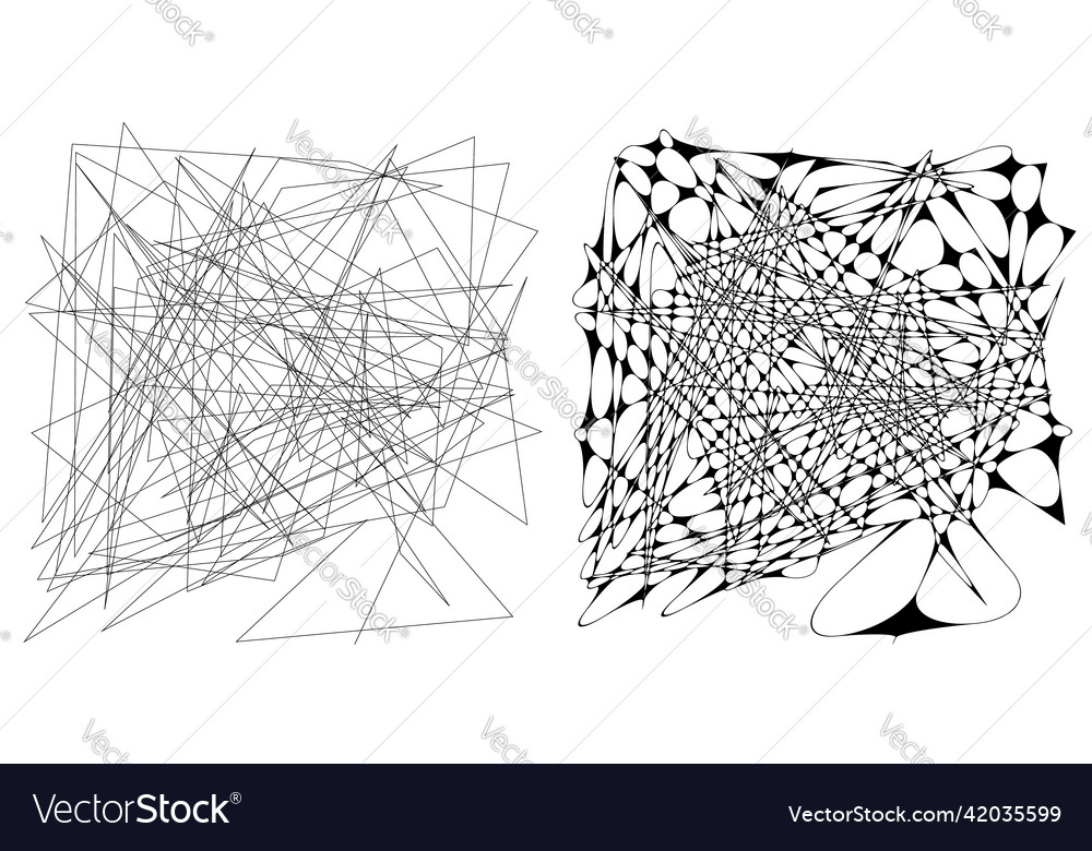 Matching pair of edgy geometric angular vector image Matching pair of edgy geometric angular
