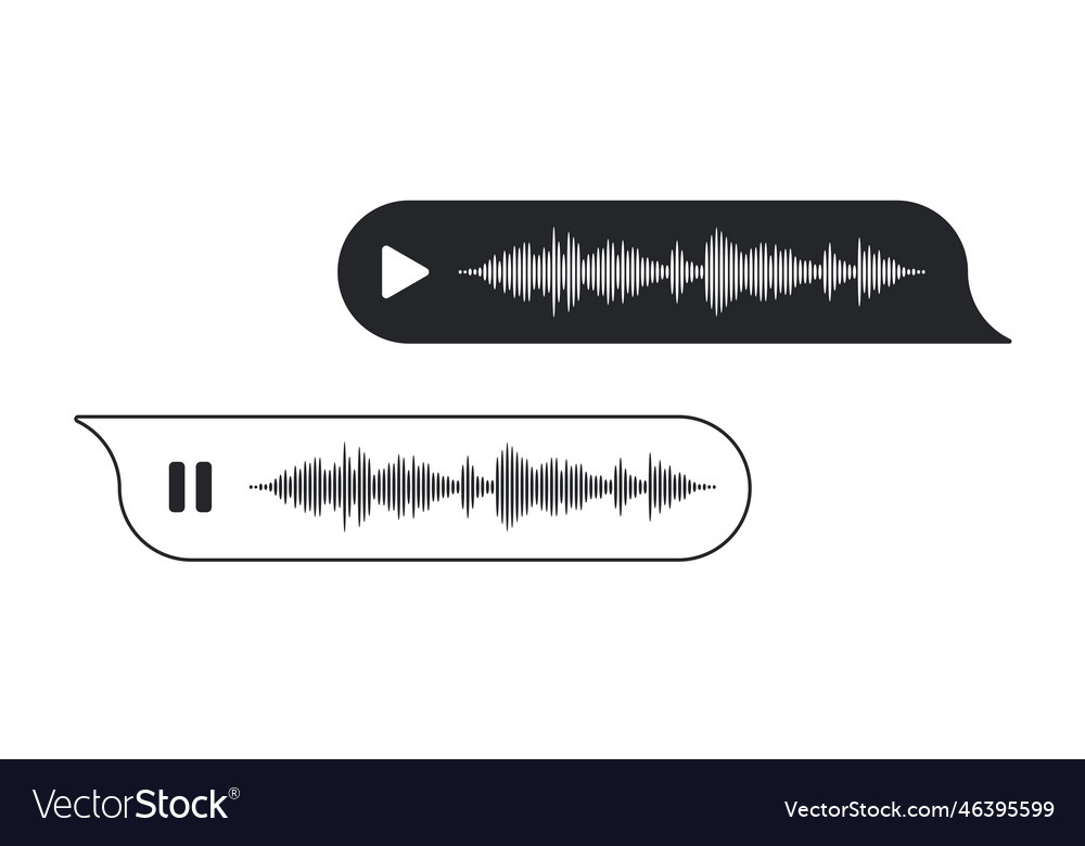 voice-message-audio-chat-ui-ux-interface-vector-image