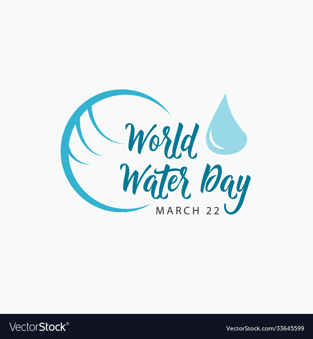 World water day template design Royalty Free Vector Image