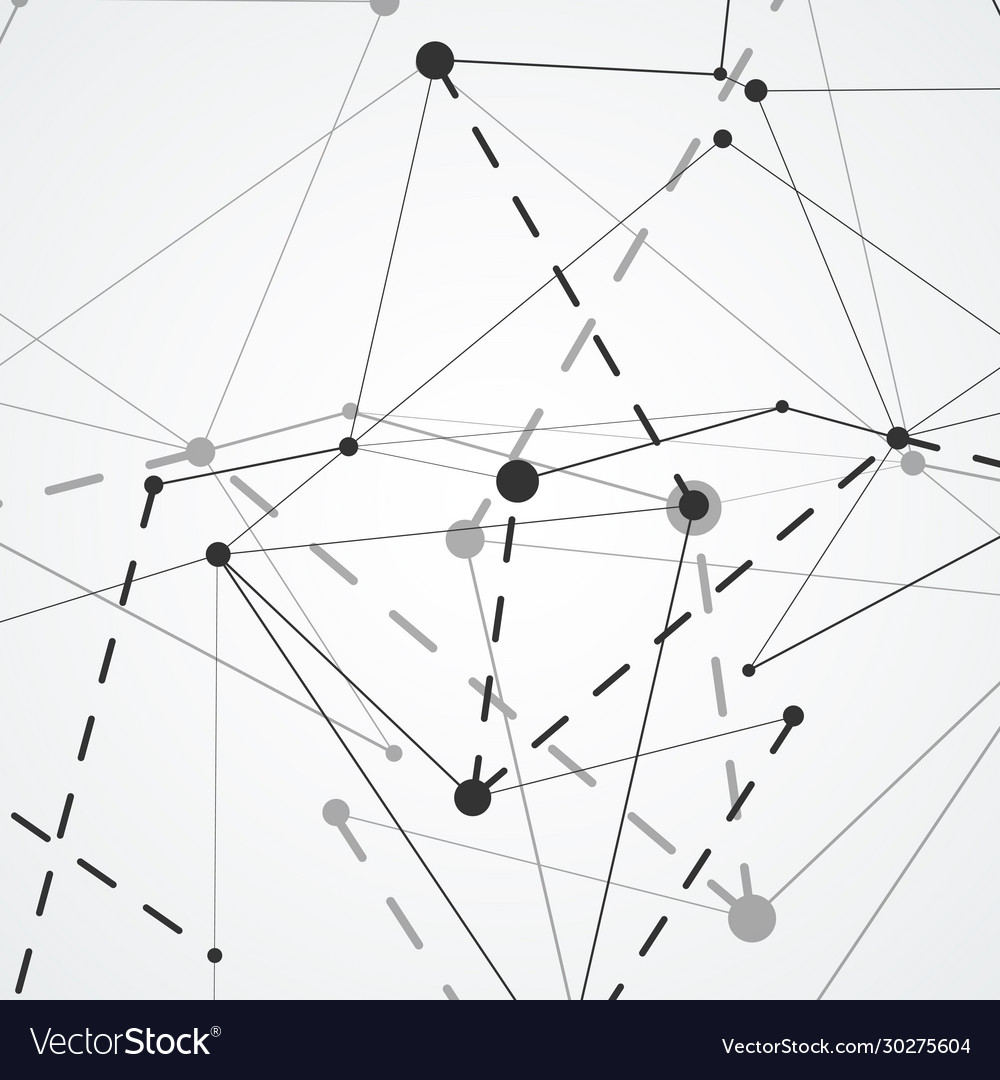 Abstract connecting dots and lines technology vector image Abstract connecting dots and lines technology
