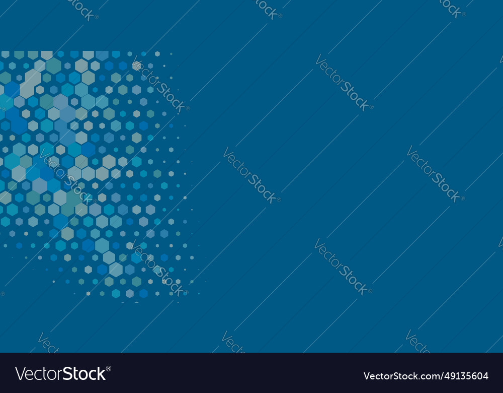 Geometric multi size hexagon with color