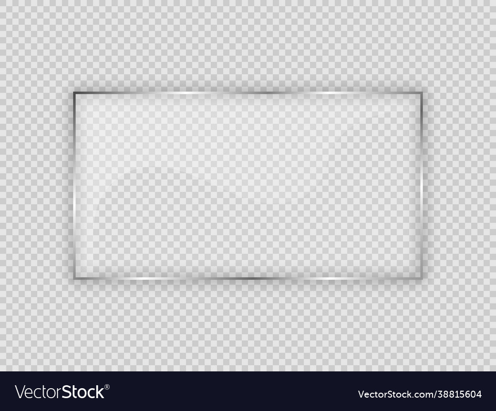 Glass Plate In Rectangular Frame Royalty Free Vector Image