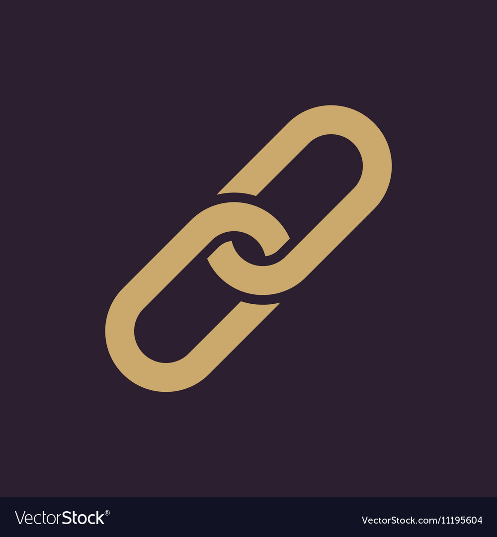 Link icon linked symbol flat