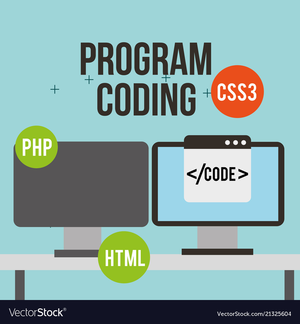 Website der Programmcodierung vector image Website der Programmcodierung