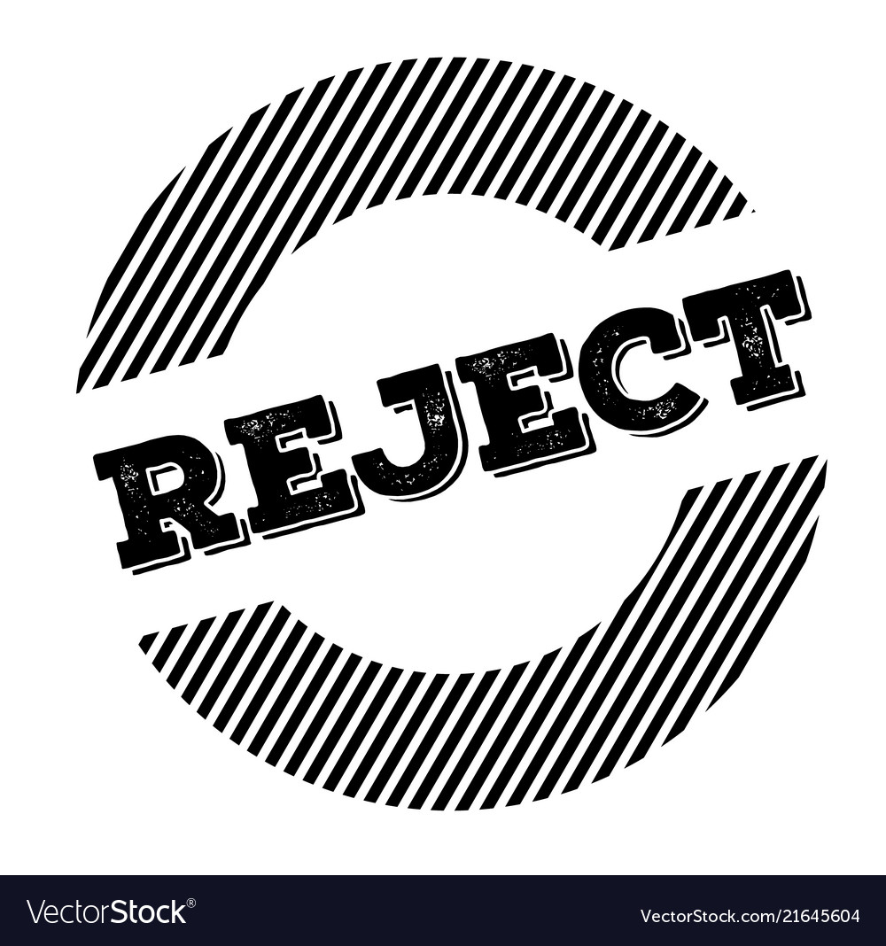 Reject black stamp Royalty Free Vector Image - VectorStock