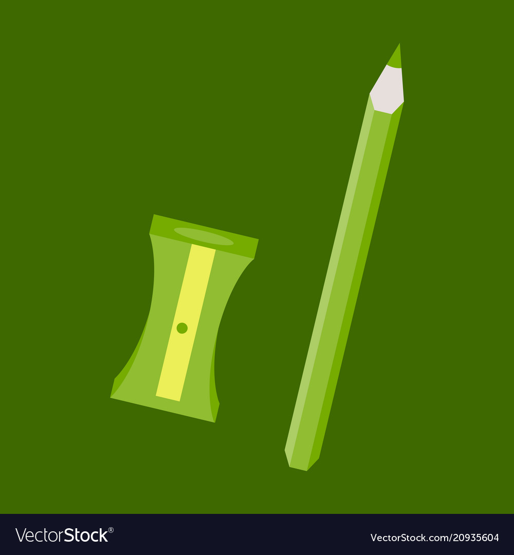 Set of in realistic style sharpened pencil