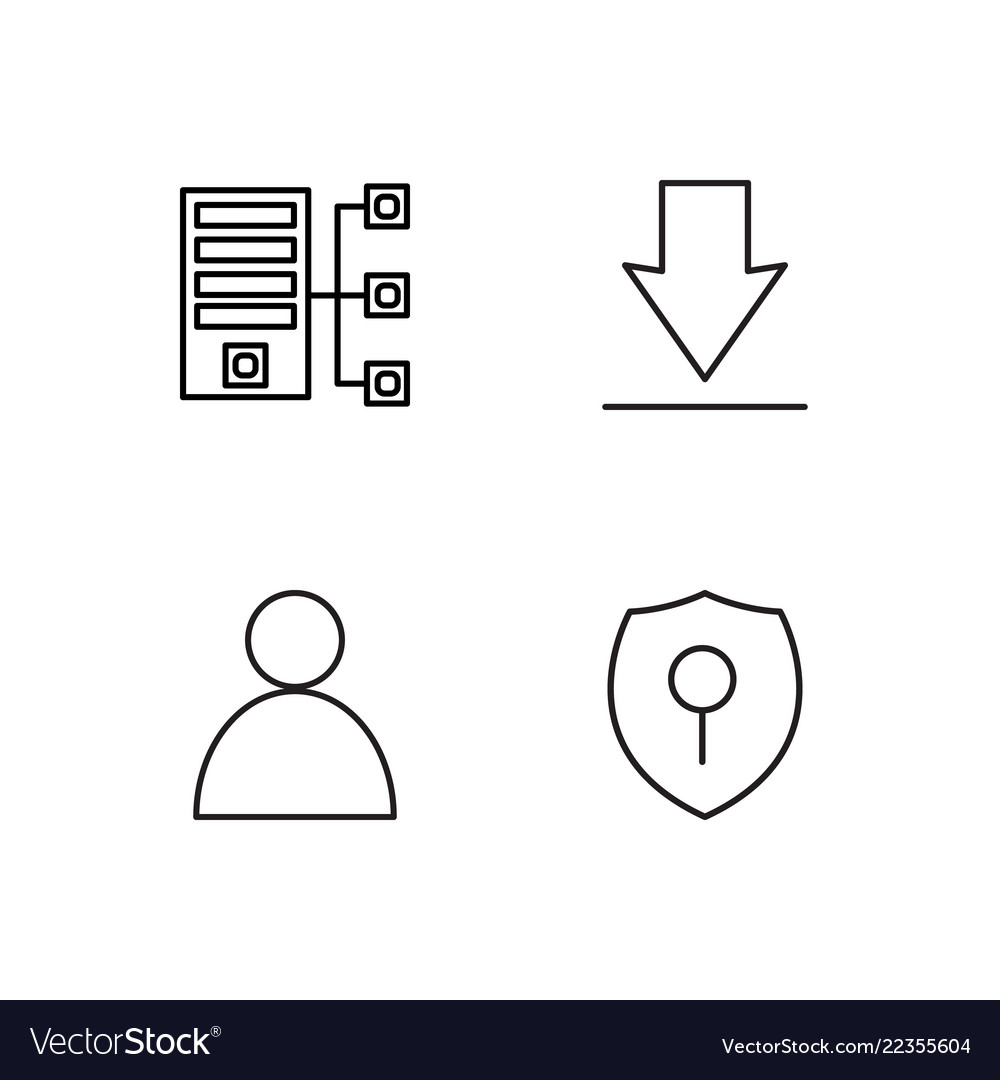 Web simple outlined icons set