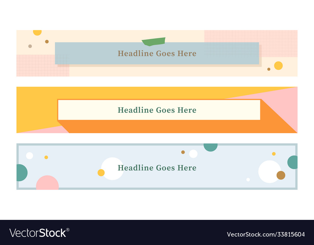 Youtube Banner Template Royalty Free Vector Image