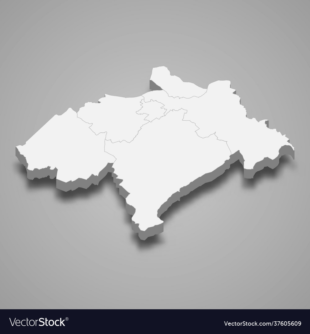 3d isometrische Landkarte midlothian ist eine Region