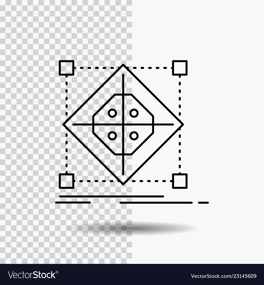 Architecture cluster grid model preparation line vector image Architecture cluster grid model preparation line