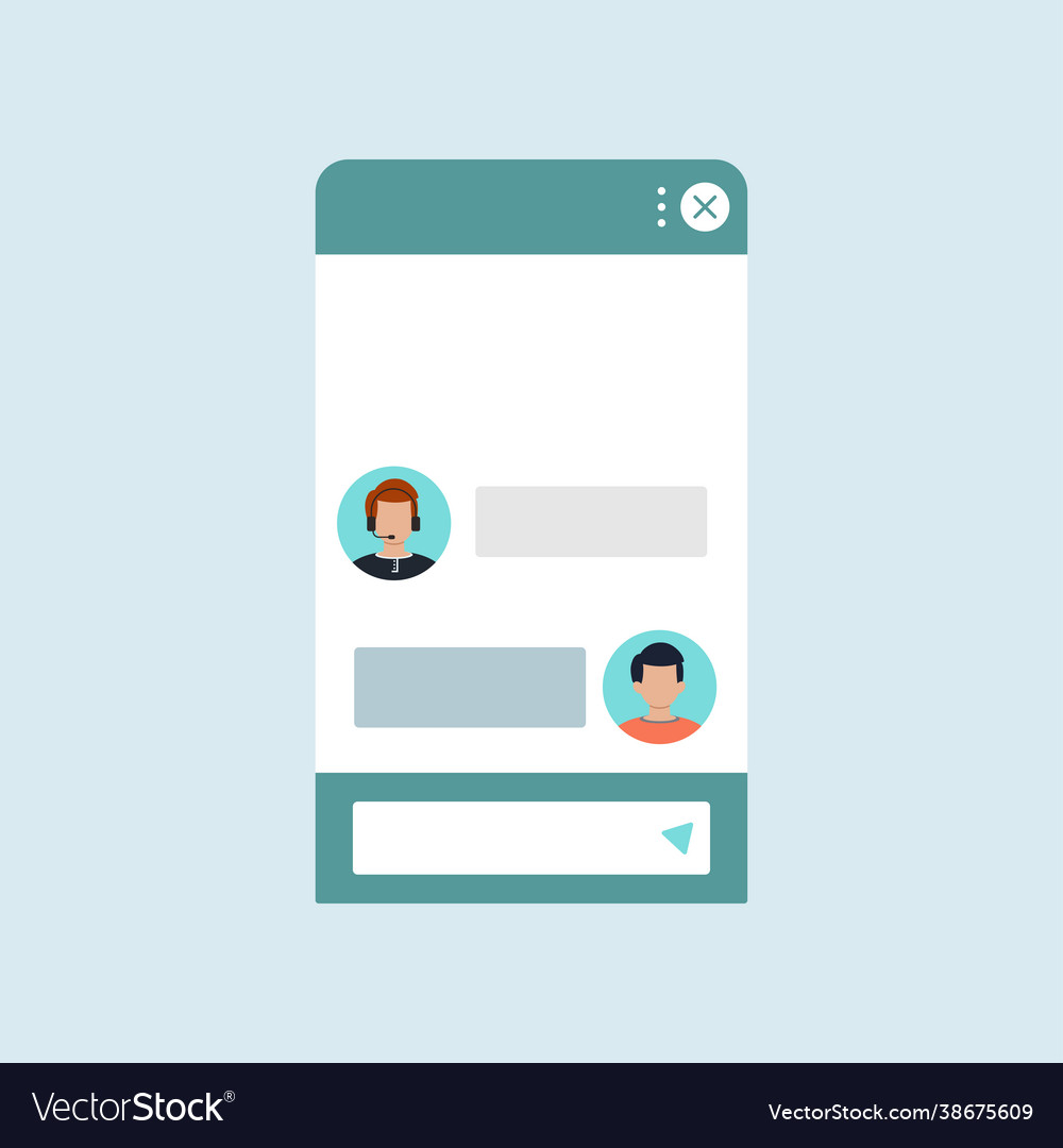 Chat bot Dialog Fenster Form einfache flache Design