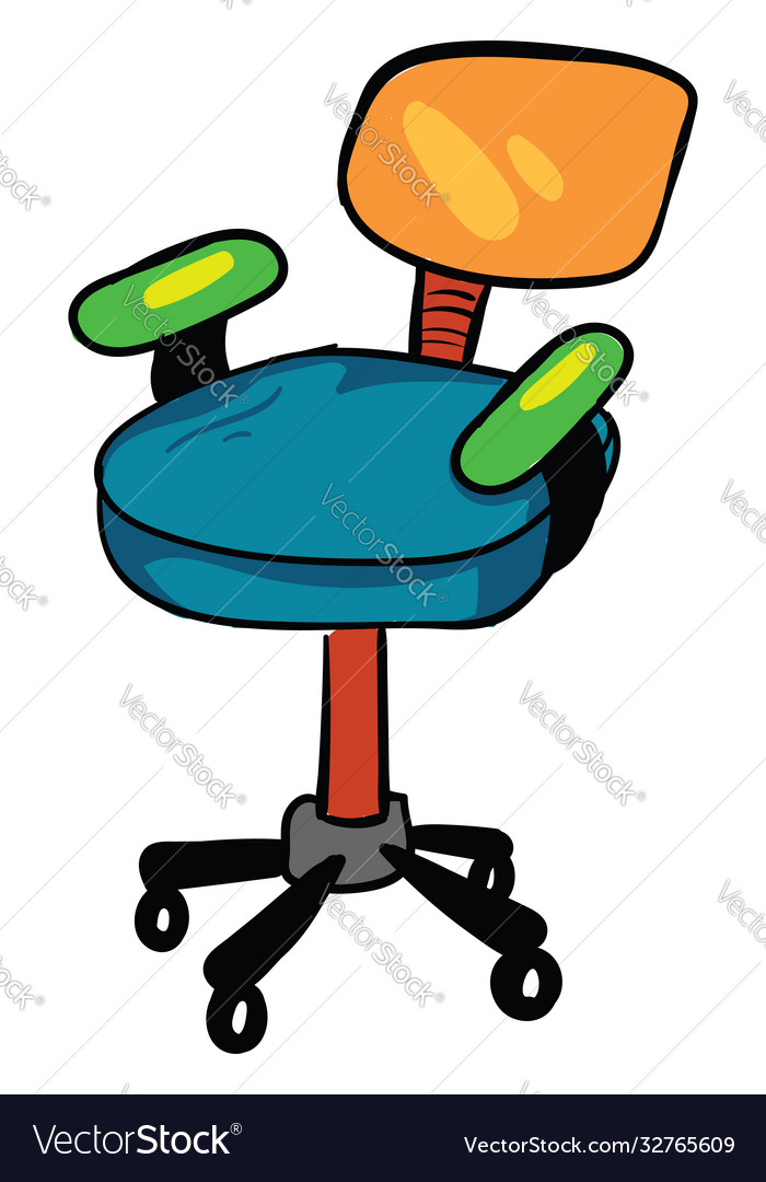 Computer chair on white background