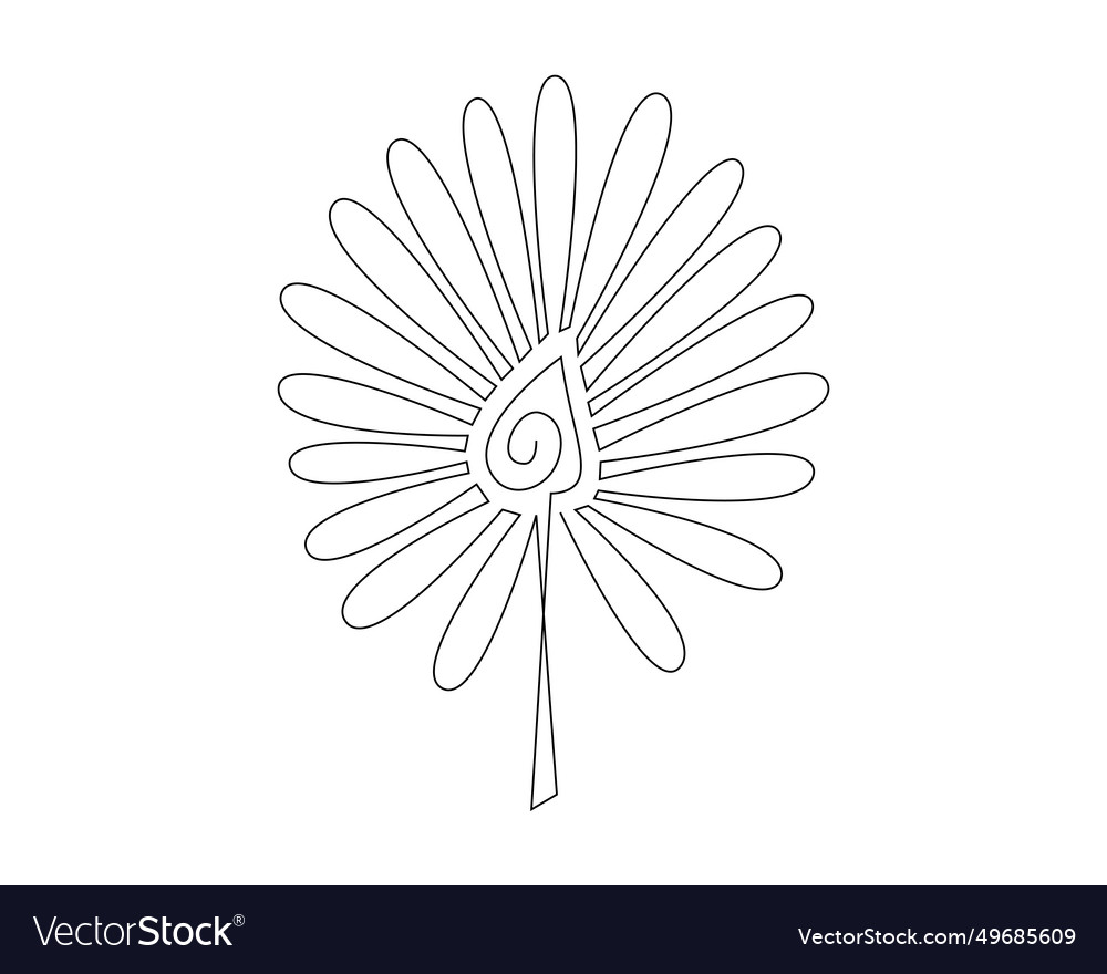 Continuous one simple single abstract line vector image Continuous one simple single abstract line