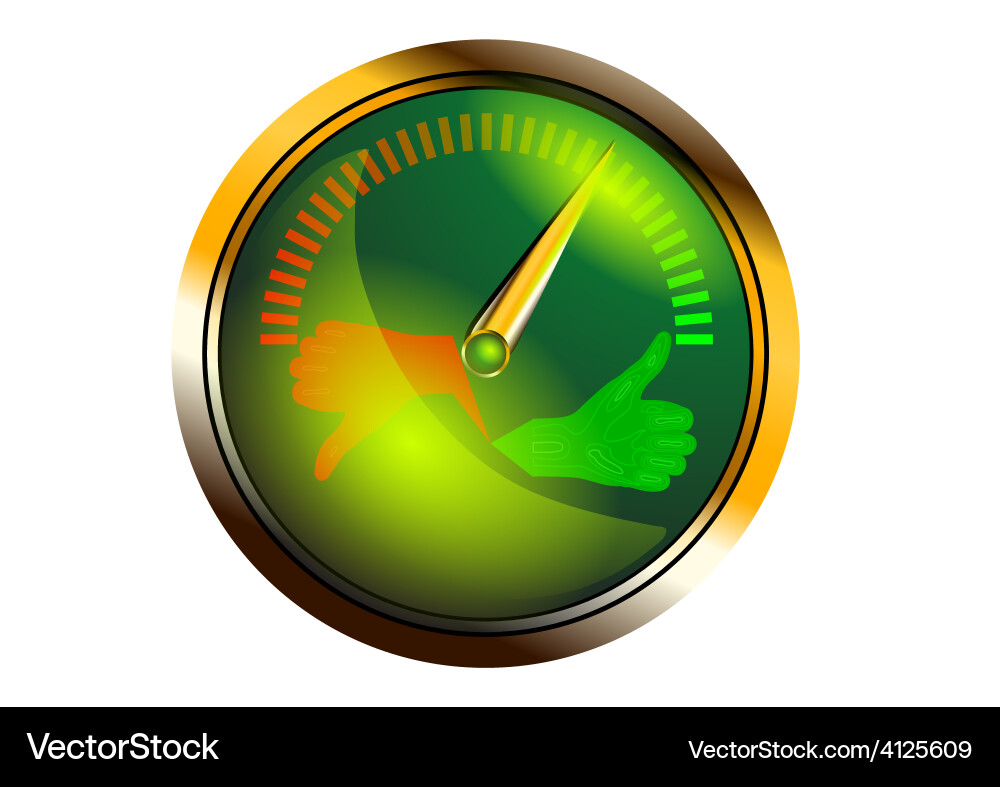 Customer Satisfaction Meter Royalty Free Vector Image