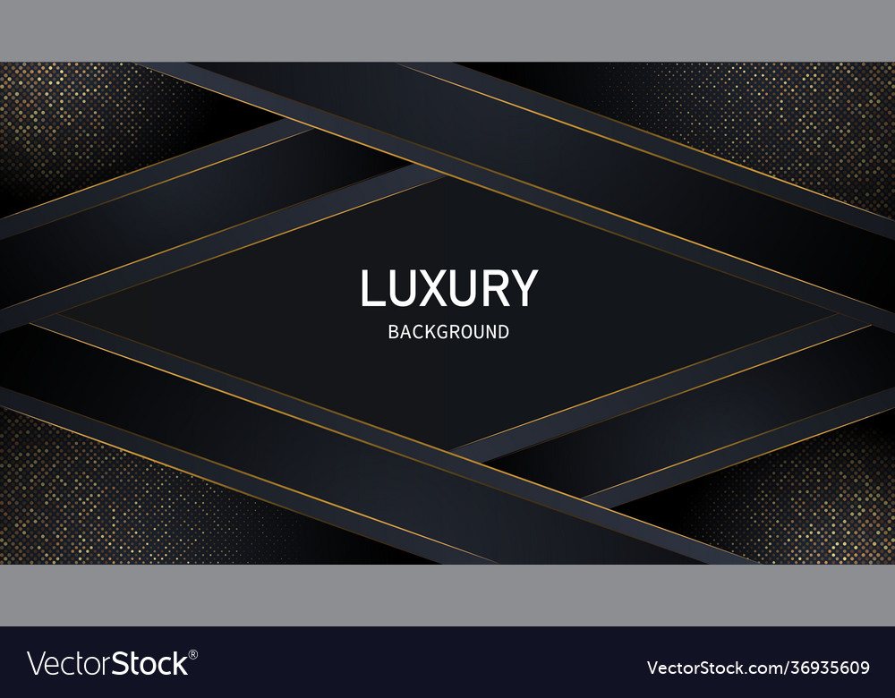 Dark abstract background with black overlap layers vector image Dark abstract background with black overlap layers