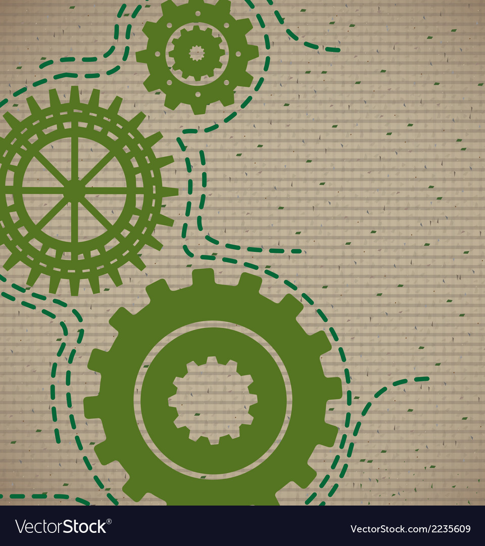 Gears pattern over lineal background