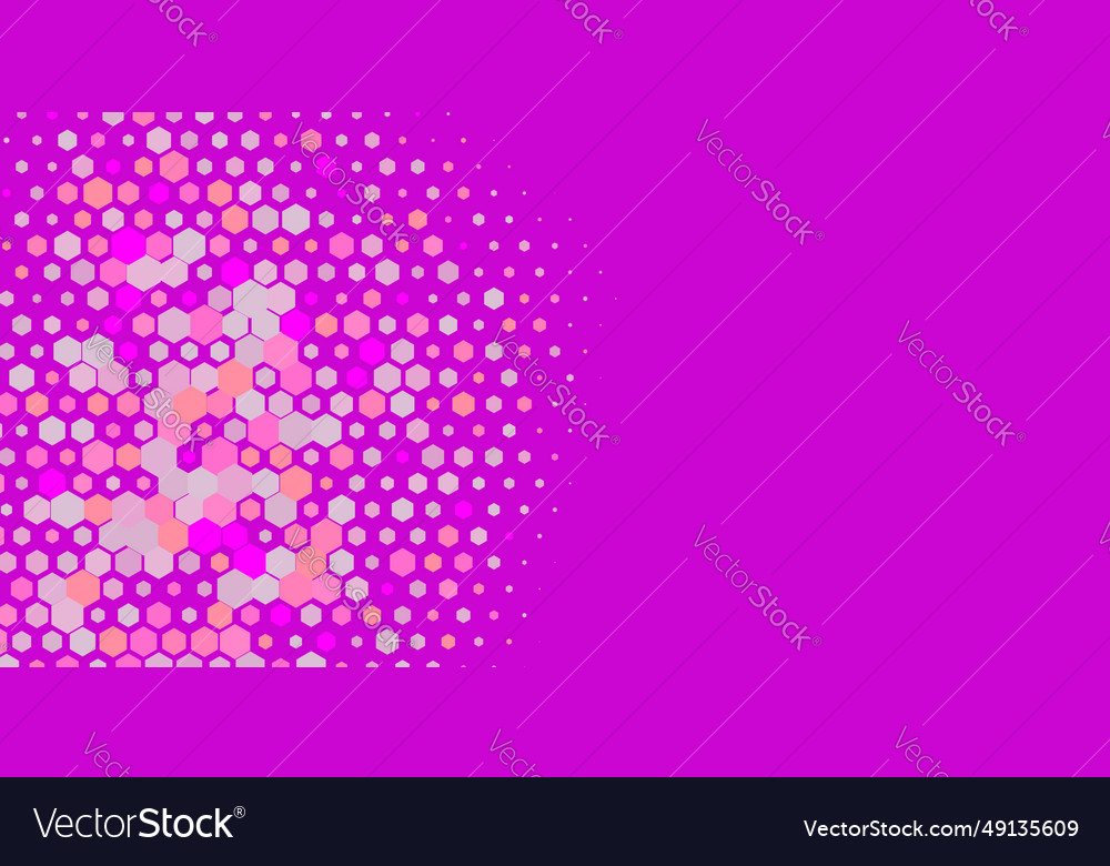Geometric multi size hexagon with color