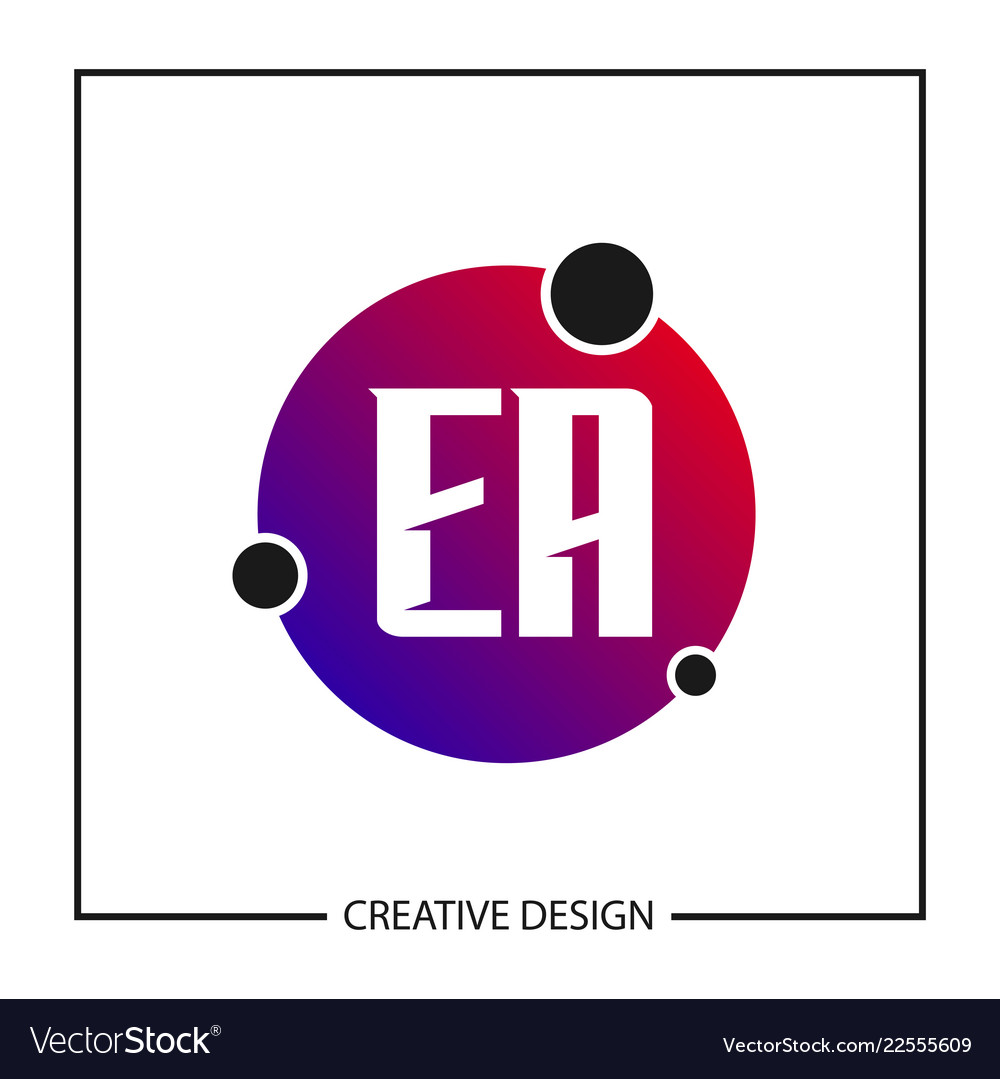 Initial letter ea logo template design