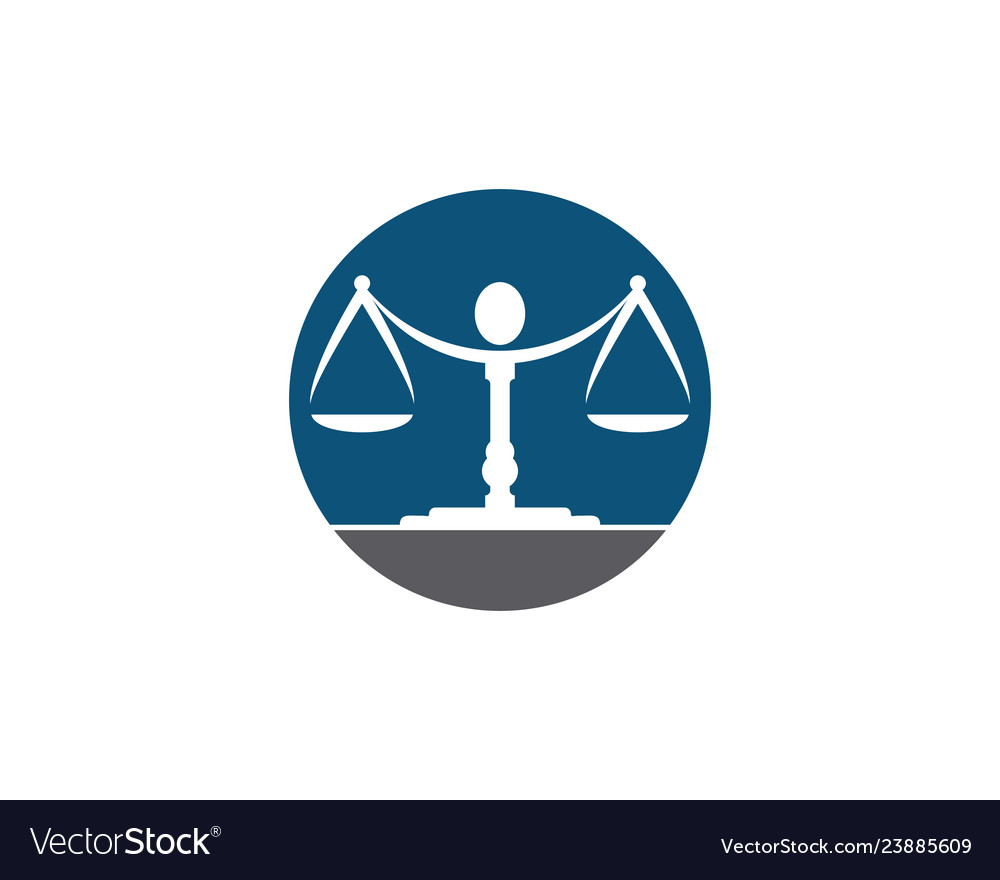 Justice law logo template Royalty Free Vector Image