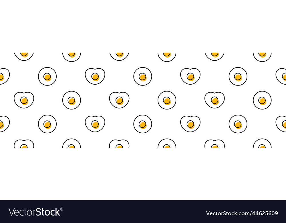 Linear doodle style eggs horizontal pattern