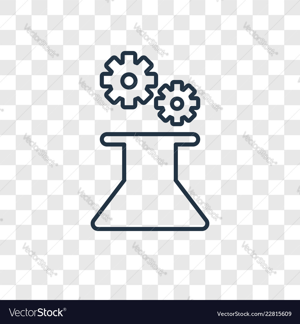 Mechanism concept linear icon isolated