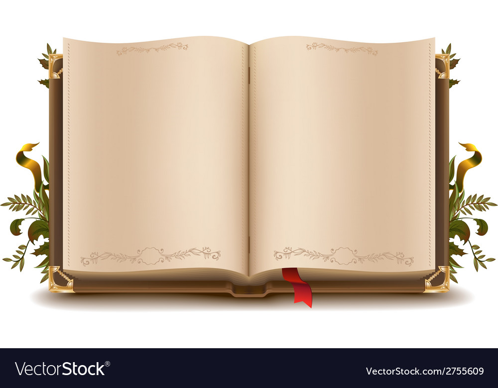 old open book with candle