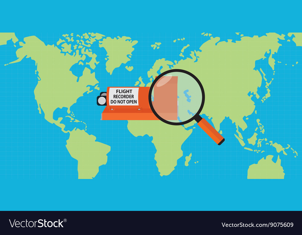 Searching flight recorder black box with map