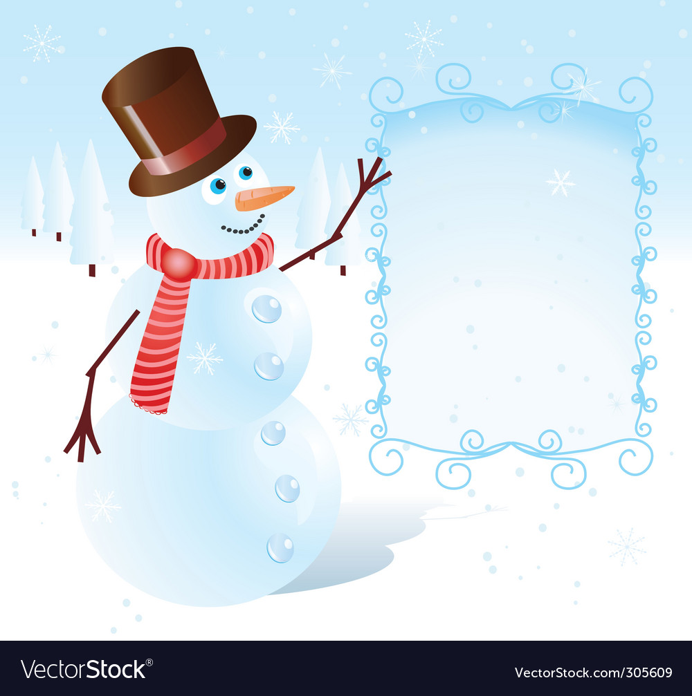 Snowman Royalty Free Vector Image - VectorStock