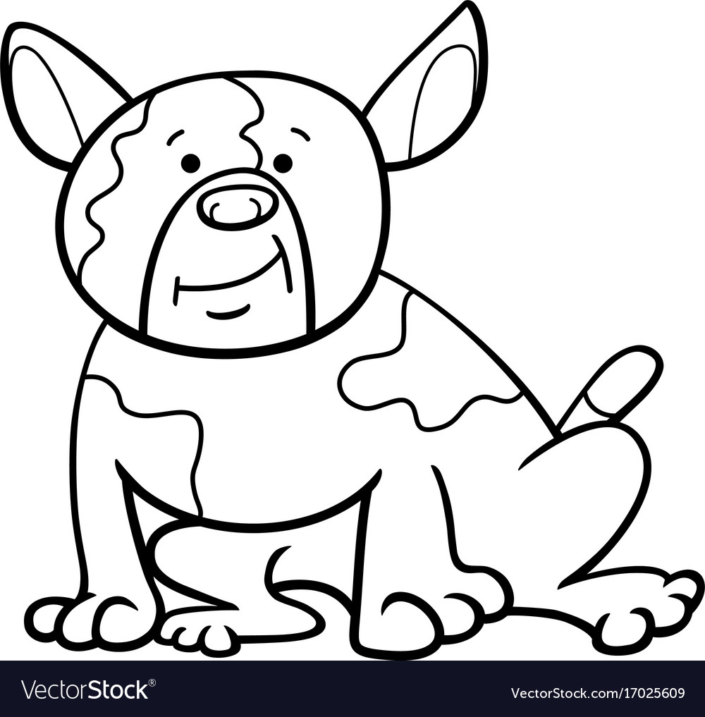 Spotted dog cartoon coloring page Royalty Free Vector Image