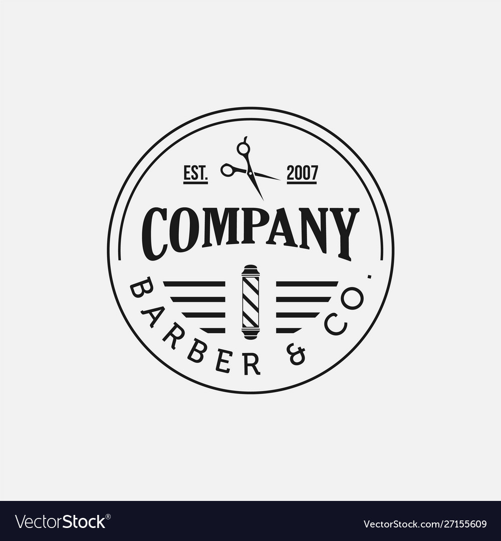 Vintage Barbershop Embleme und Etiketten Barber