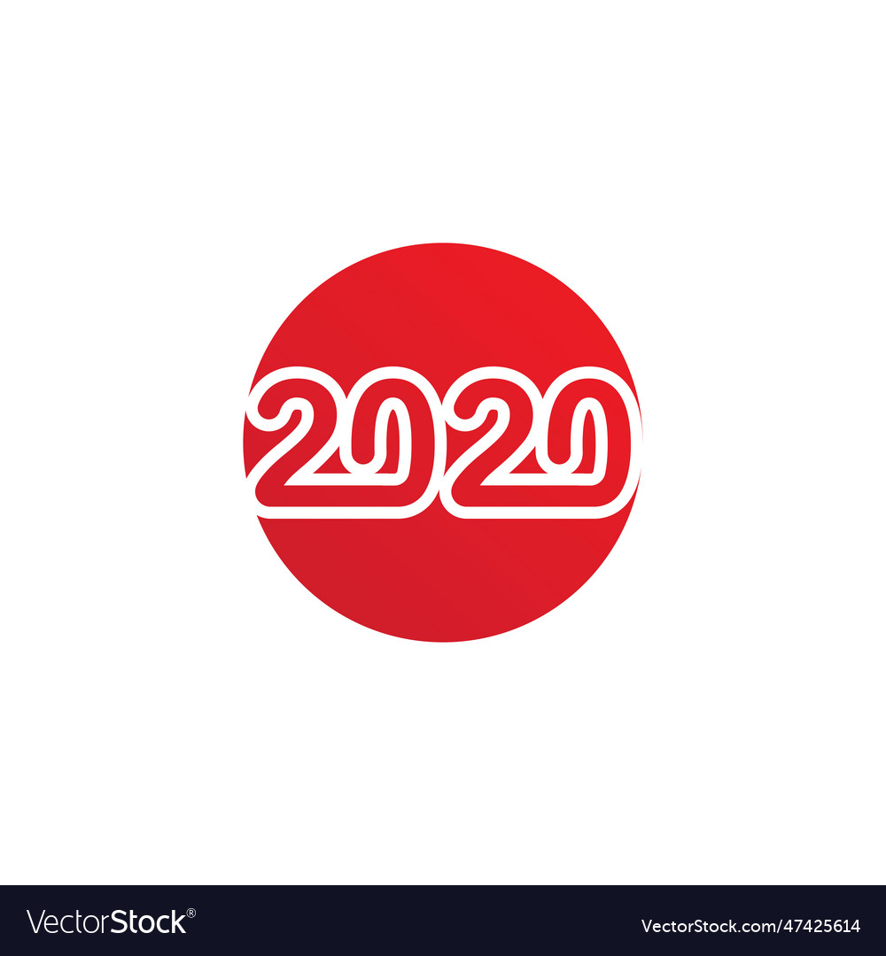 2020 logo graphics new year Royalty Free Vector Image