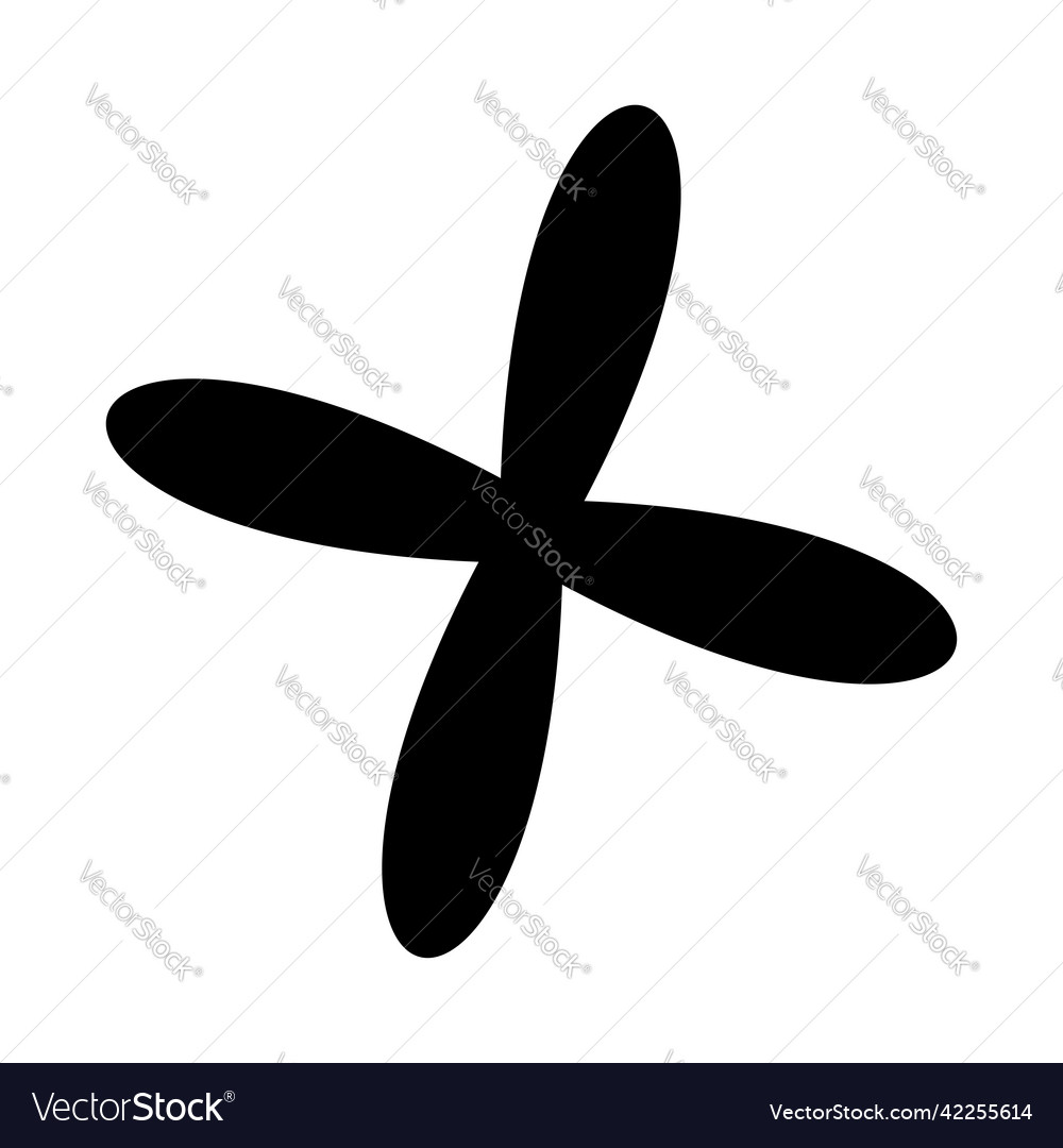 Abstract random geometric shape non figural vector image Abstract random geometric shape non figural
