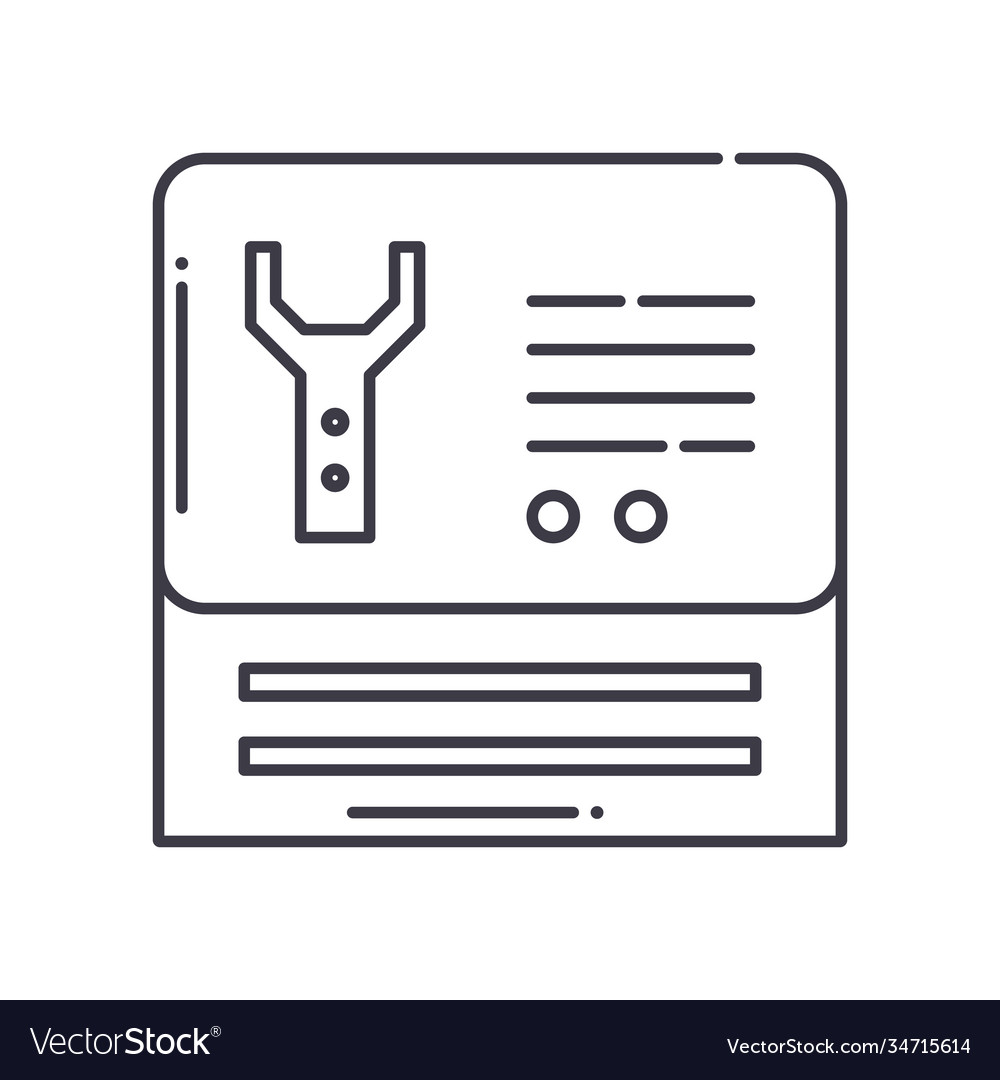 Ai simulation icon linear isolated vector image Ai simulation icon linear isolated
