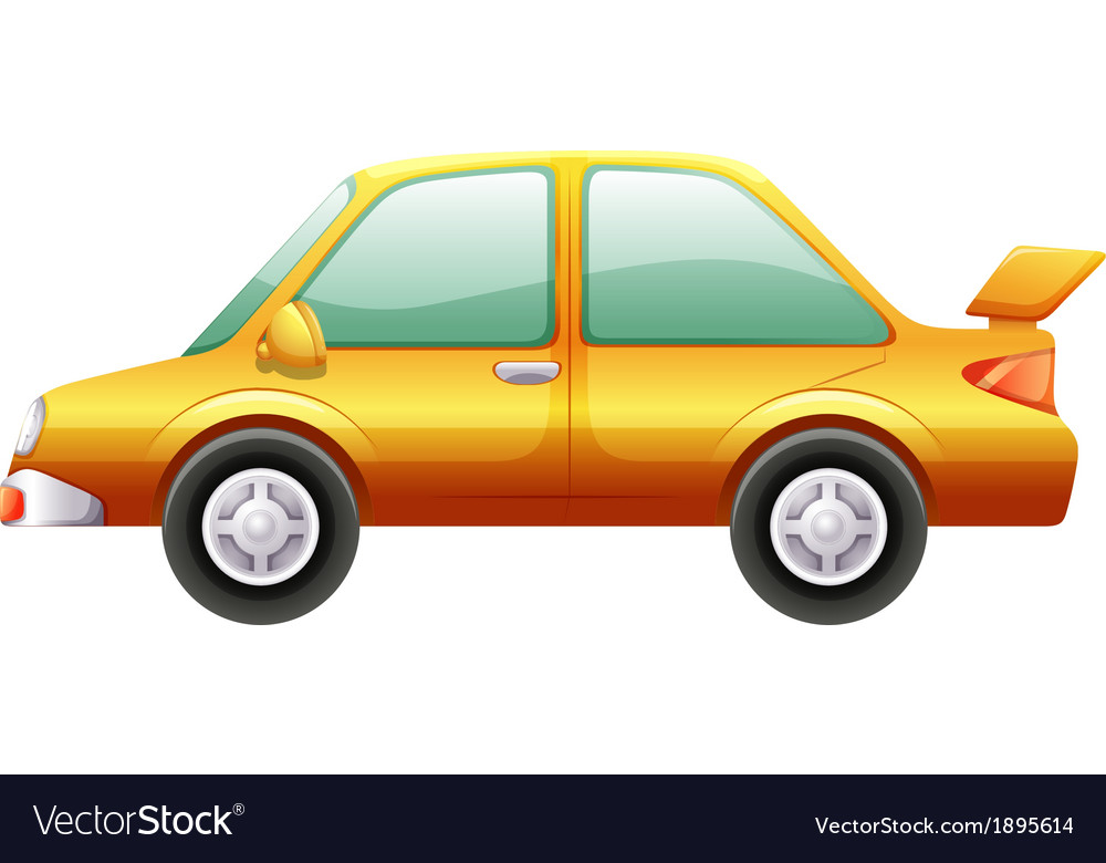 An orange car Royalty Free Vector Image - VectorStock