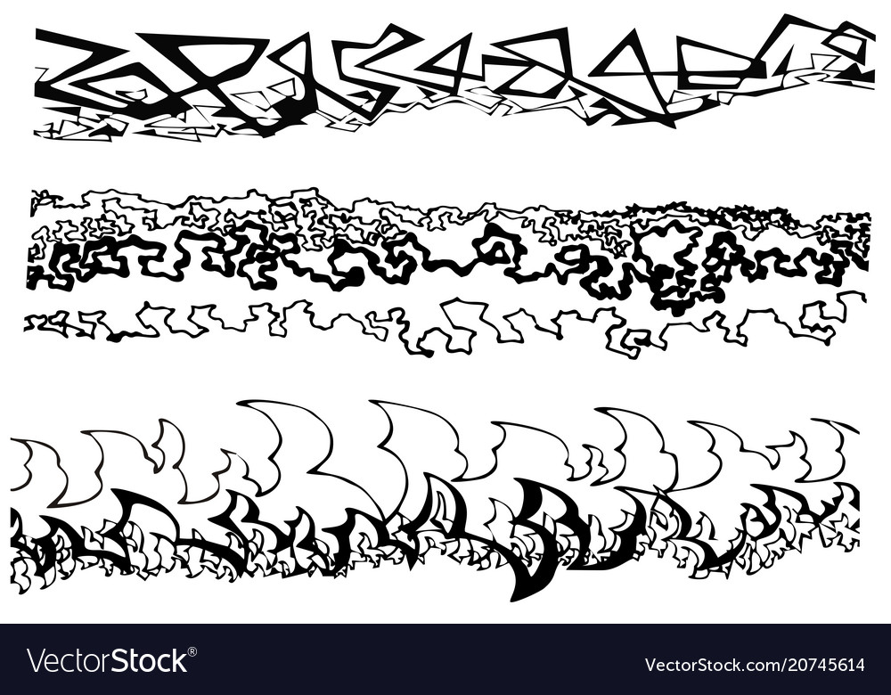 Calligraphy abstract line background set for