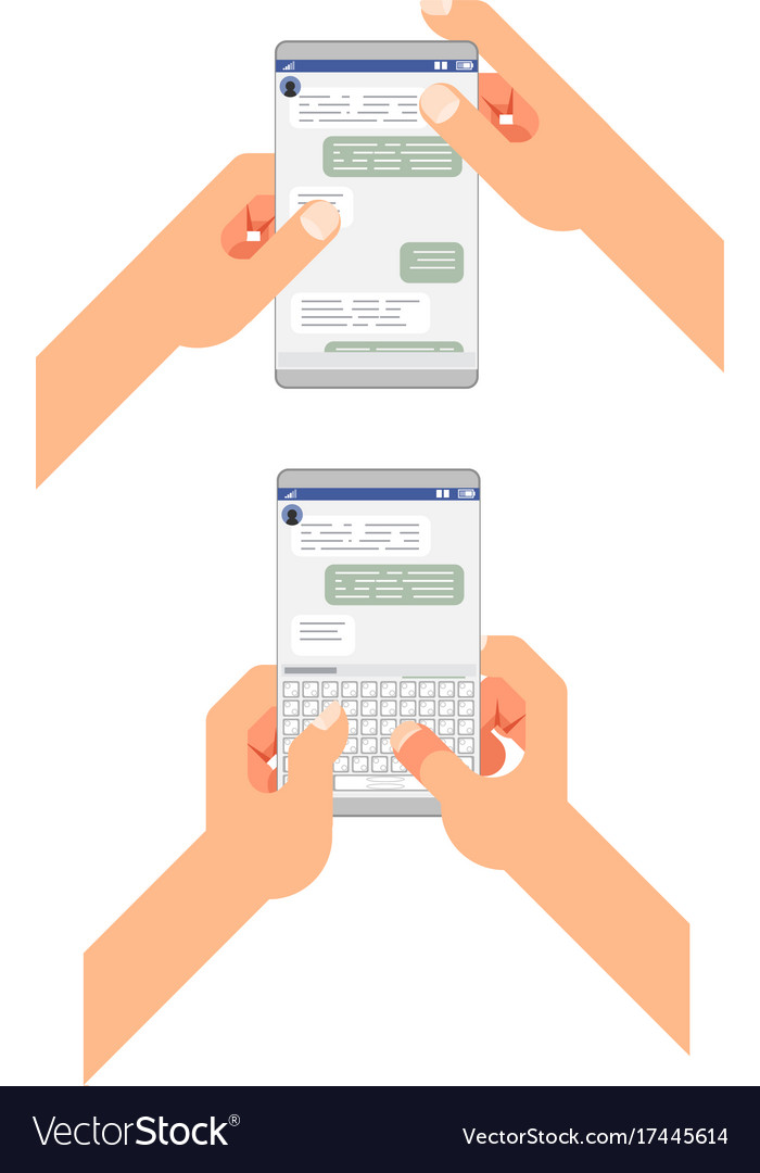 Chat accept reading type send message social